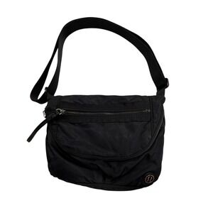Lululemon all night festival nylon‎ black flap cross body purse